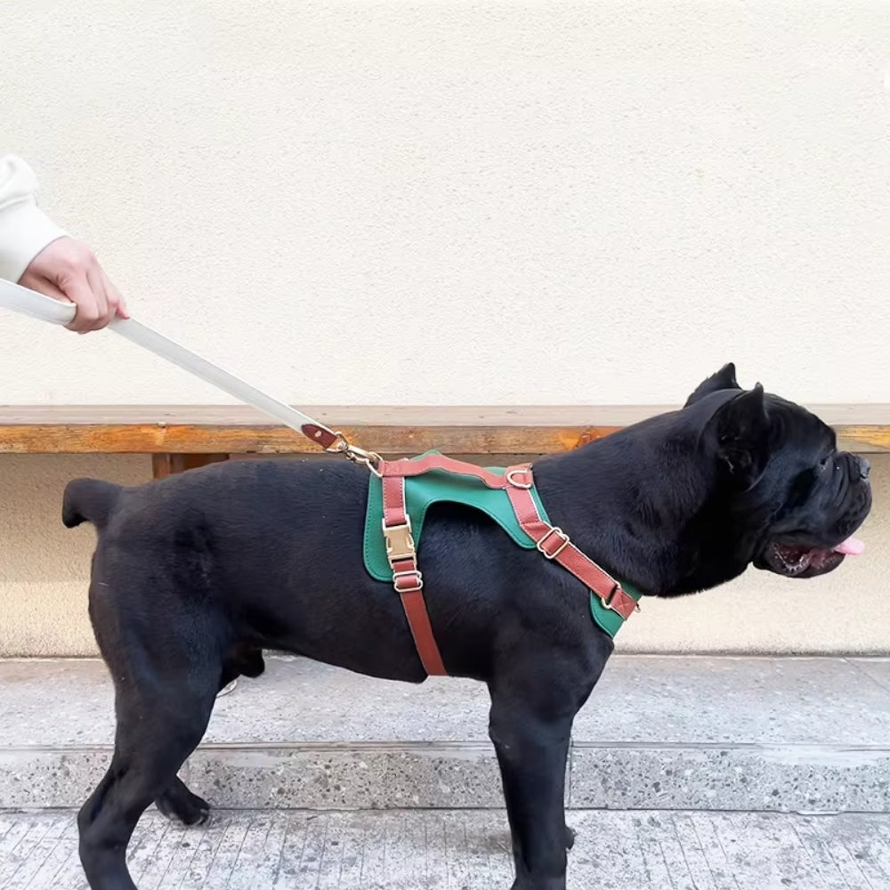 Anti-pull dog chest harness waterproof pet vest leash adjustable hair-free soft and comfortable suitable for medium large dogs