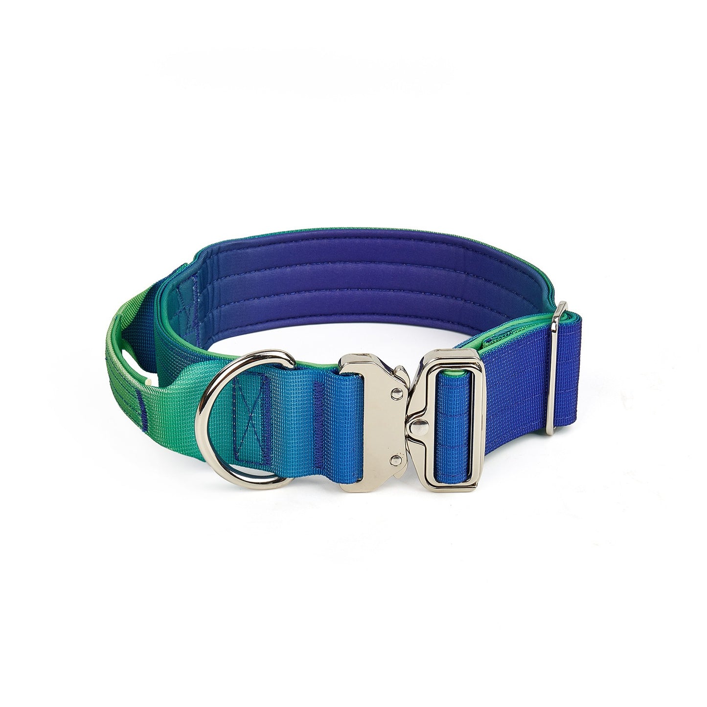 Tactical dog collar with leash set Collar width 5cm Maximum load 400kg, lined with comfortable rubber Suitable for medium and large dogs