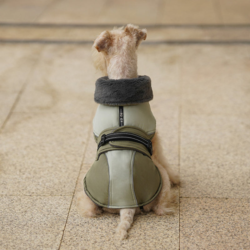Hunde Winter Dicke Jacke Hohe Kragen Warm Reflektierende Kleine und Mittlere Hunde