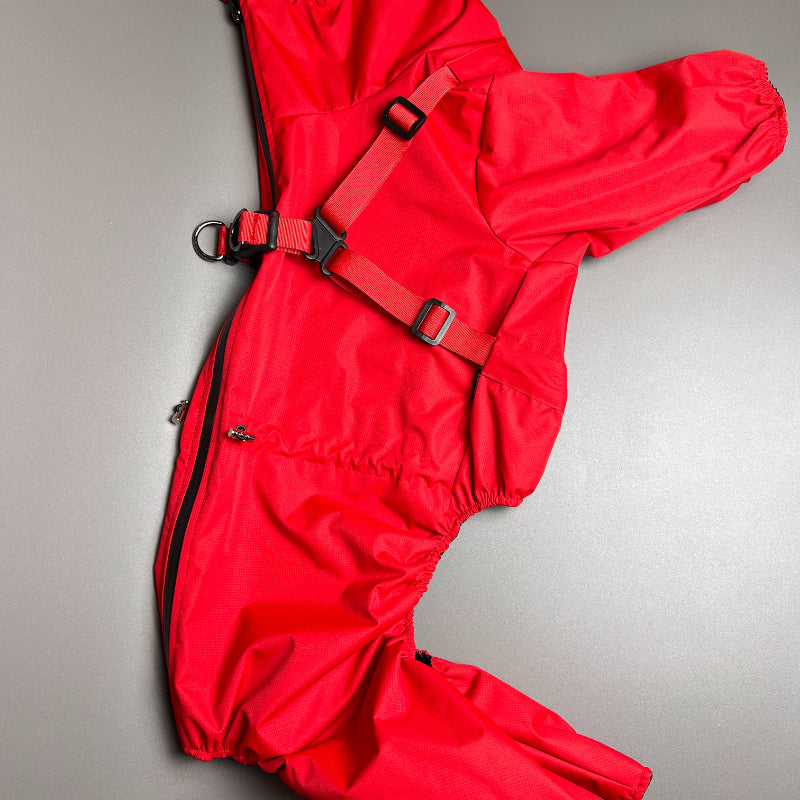 Waterproof dog raincoat | Four-legged chest-back design | Adjustable dog jacket | Reflective at night | All sizes of dogs S-6XL