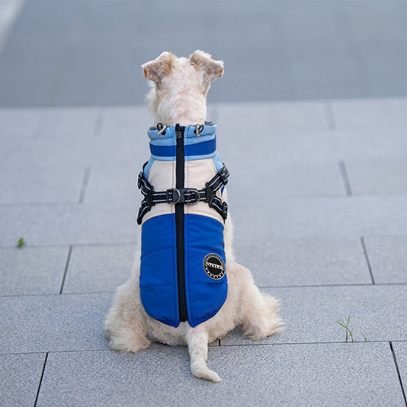 Multifunktionale warme Jacke für kleine Hunde mit Zugschnalle