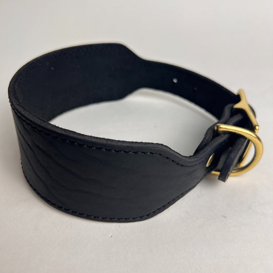 Handmade Martingale Greyhound Collar Real leather dog collar with vintage brass buckle