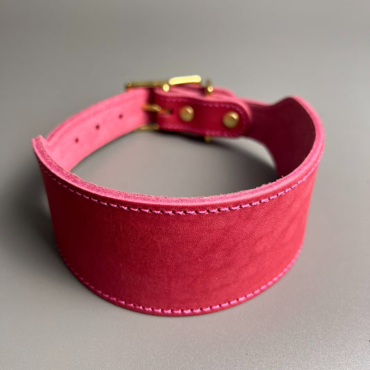 Handmade Leather Martingale Greyhound Collar | Brass Hardware