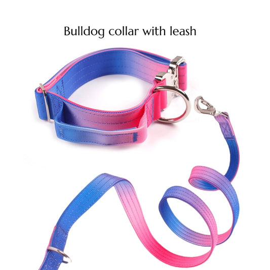 Tactical dog collar and leash set Explosion-proof dog training collar Collar width 5cm Maximum load 400kg Suitable for medium and large dogs
