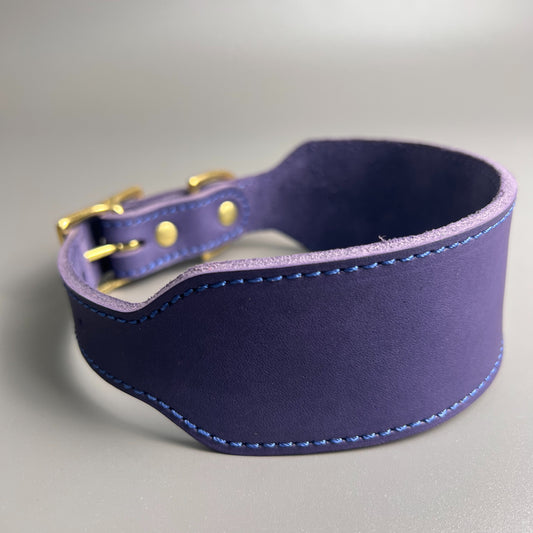 Durable Full-Grain Leather Martingale Collar for Greyhounds Whippets