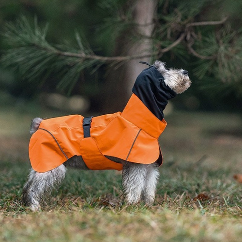 Lightweight dog raincoat – cape waterproof design with adjustable reflective strips for small and medium dogs