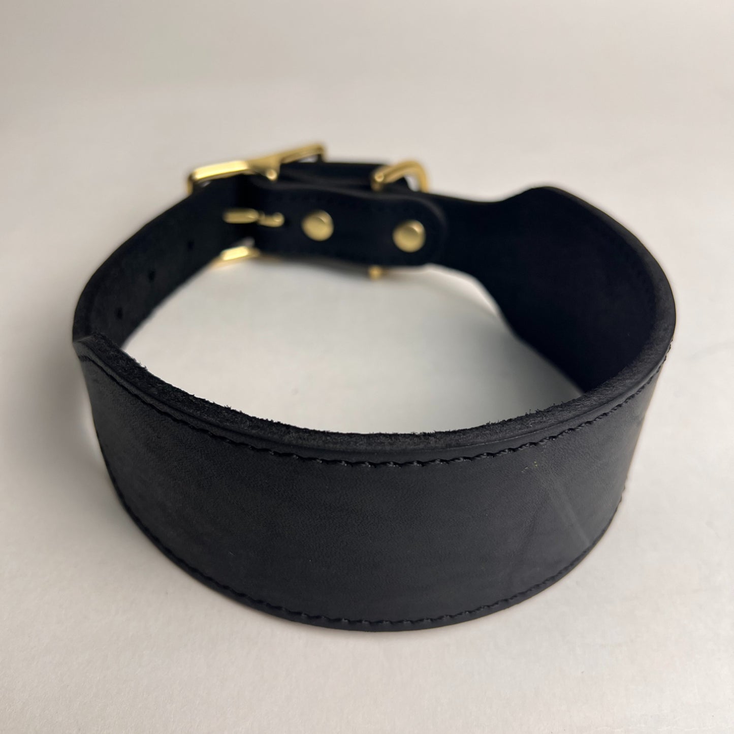 Handmade Martingale Greyhound Collar Real leather dog collar with vintage brass buckle