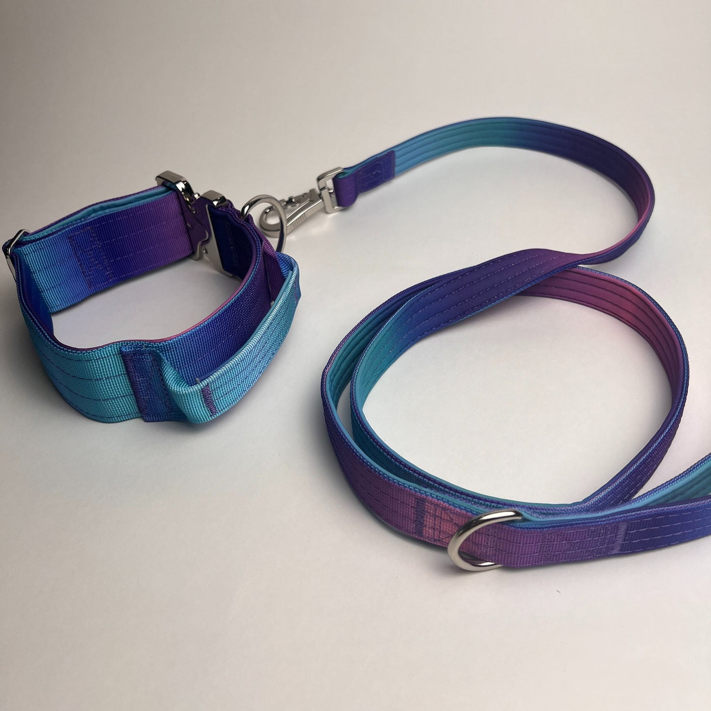 Gradient Tactical Dog Collar Leash Set Suitable for Medium and Large Dogs High Strength Nylon + Neoprene Design Width 5cm