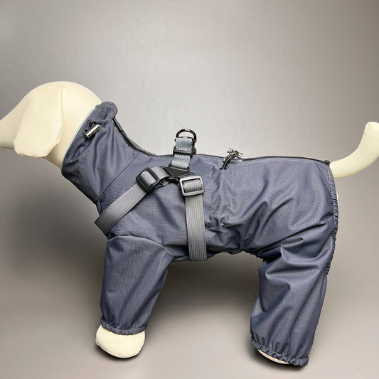 Waterproof dog raincoat | Four-legged chest-back design | Adjustable dog jacket | Reflective at night | All sizes of dogs S-6XL