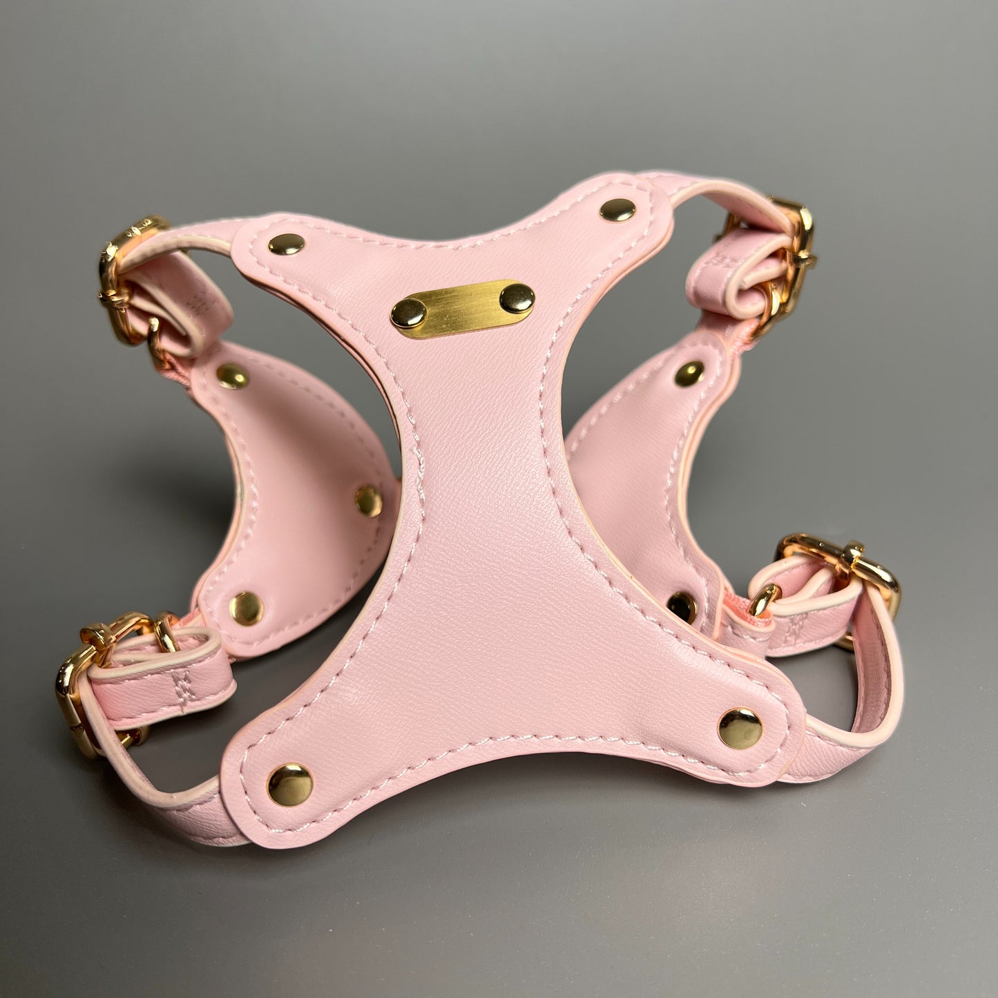 Deluxe Soft Leather Dog Harness and Leash Set - Adjustable, Waterproof and Easy to Clean - Small and Medium Dogs