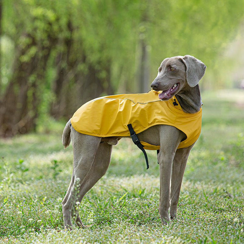 Medium and Large Dog Raincoat Portable Hooded Reflective