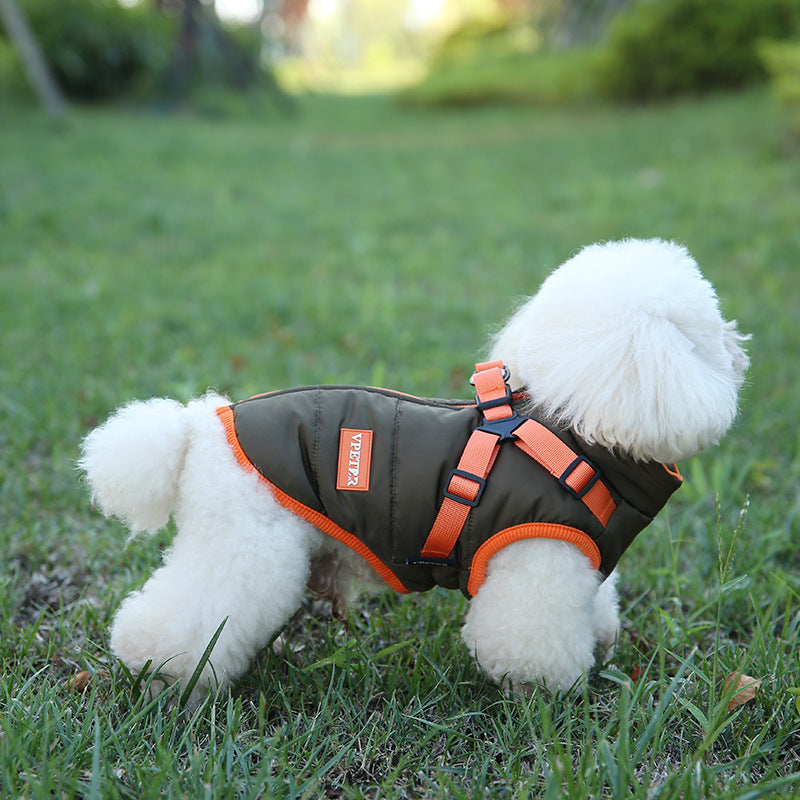 Warme wasserdichte Winterjacke für Hunde, Brust und Rücken, universell, Teddy Corgi