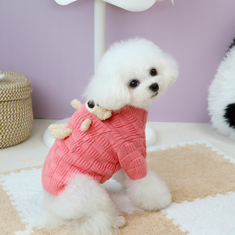 Knitted sweater for small dogs