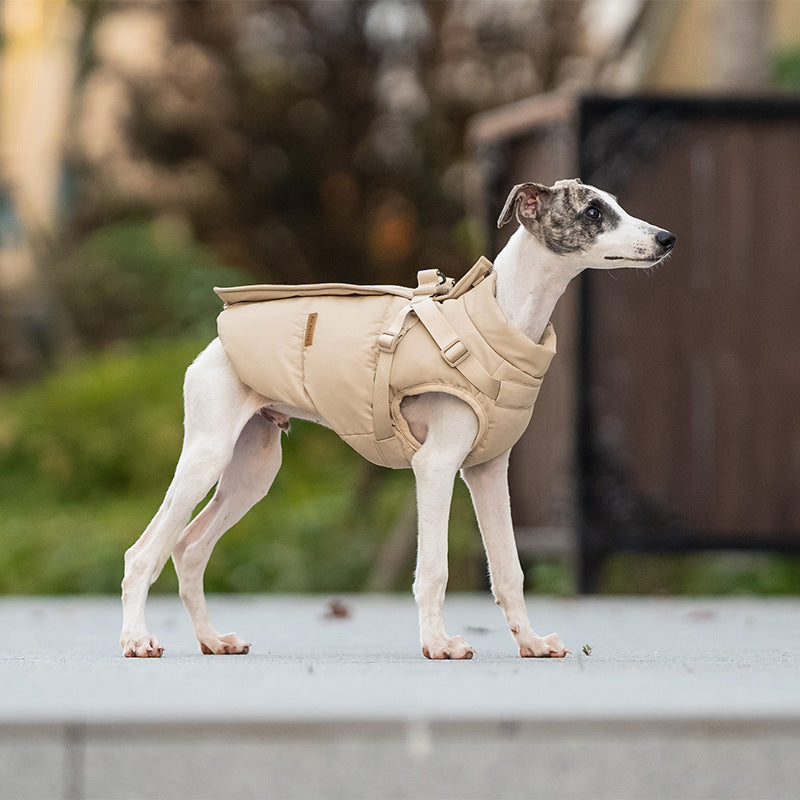 Hunde Winterbekleidung Brust- und Rückenjacke für kleine und große Hunde