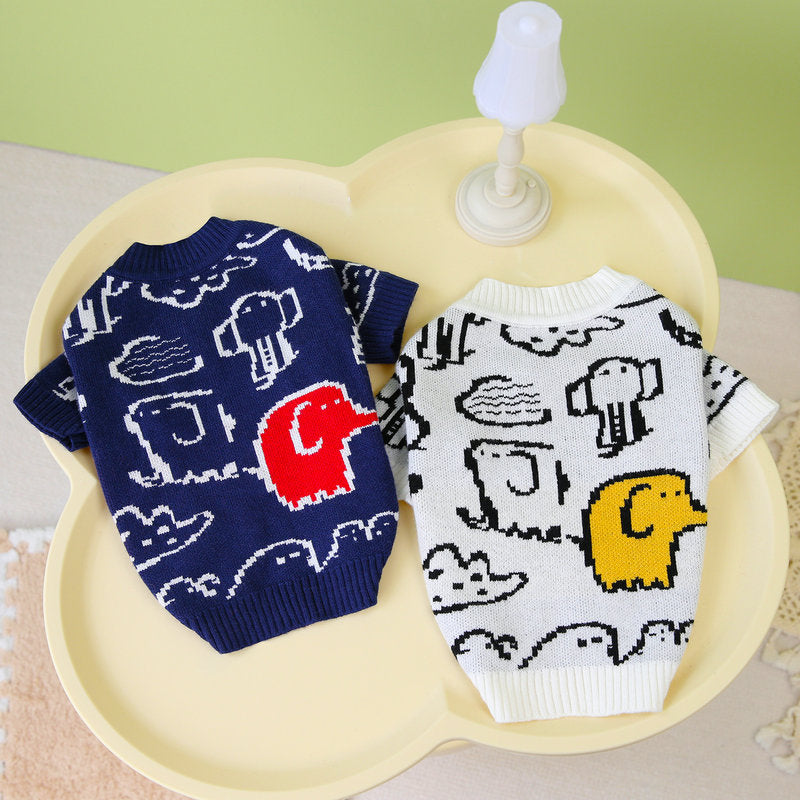 Small dog cardigan sweater