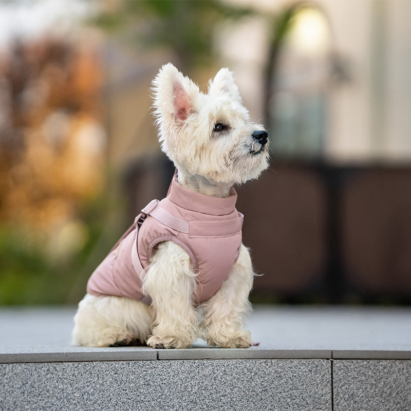 Hunde Winterbekleidung Brust- und Rückenjacke für kleine und große Hunde