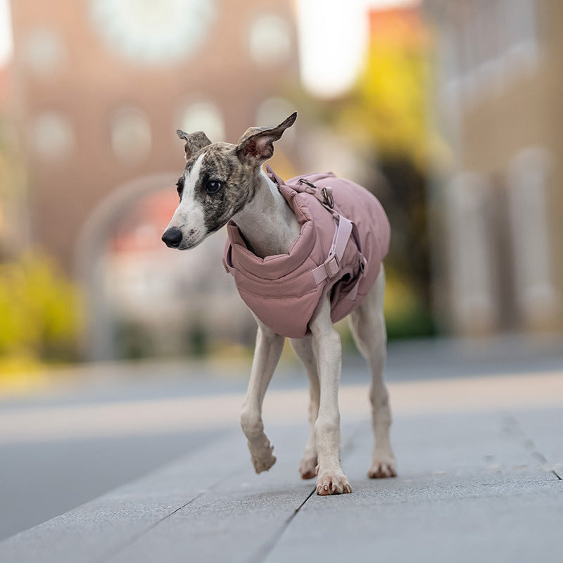 Hunde Winterbekleidung Brust- und Rückenjacke für kleine und große Hunde