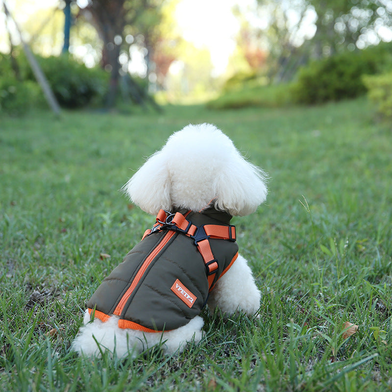 Warme wasserdichte Winterjacke für Hunde, Brust und Rücken, universell, Teddy Corgi