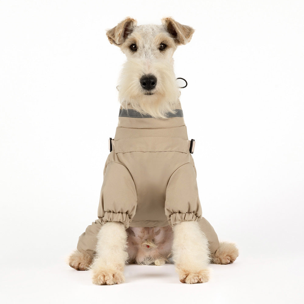Hunde-Winterjacke, warm und wasserdicht, verstellbares Geschirr, kleine und mittelgroße Hunde