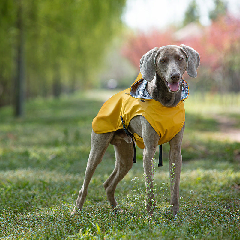Medium and Large Dog Raincoat Portable Hooded Reflective
