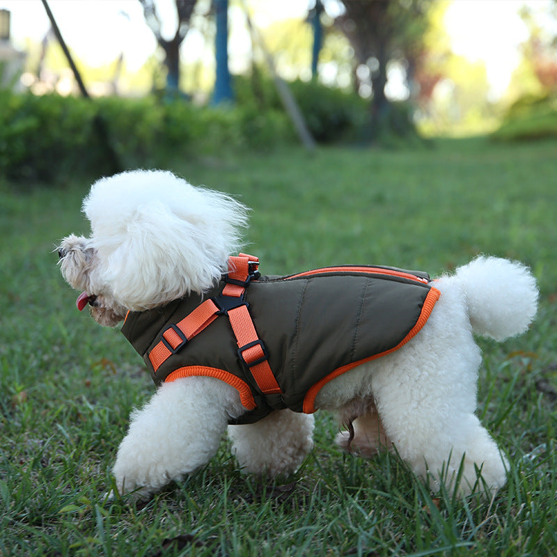 Warme wasserdichte Winterjacke für Hunde, Brust und Rücken, universell, Teddy Corgi
