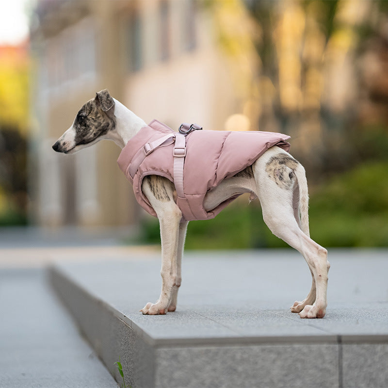 Hunde Winterbekleidung Brust- und Rückenjacke für kleine und große Hunde