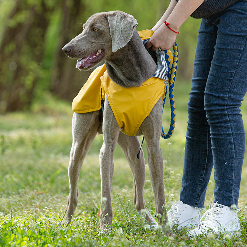 Medium and Large Dog Raincoat Portable Hooded Reflective