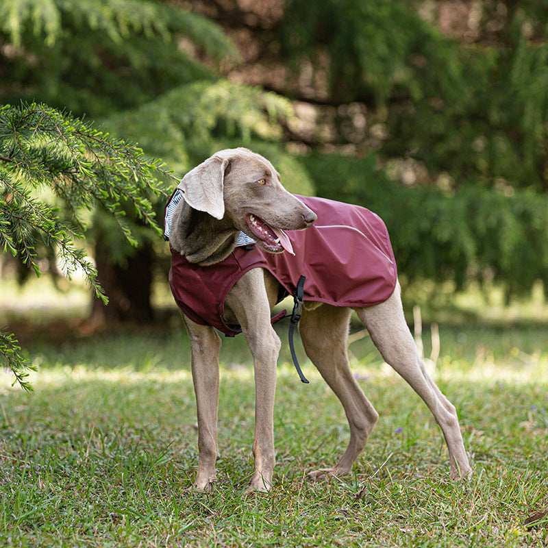 Medium and Large Dog Raincoat Portable Hooded Reflective