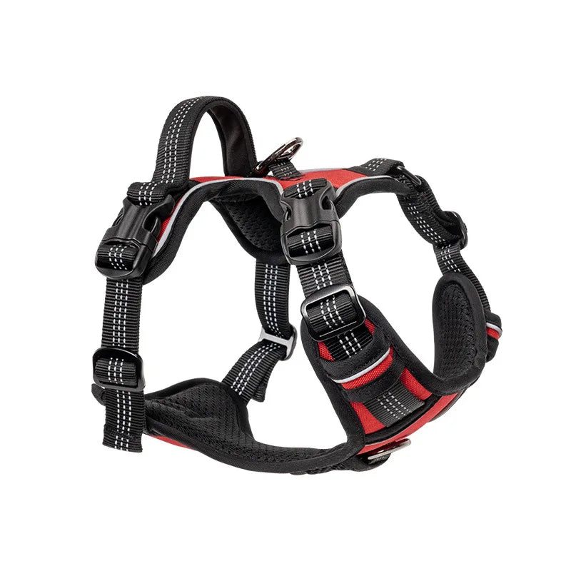 No Hood Explosion Proof Dog Chest Harness Adjustable Breathable Vest-Style Leash for Medium Large Dogs Reflective Dog Harness