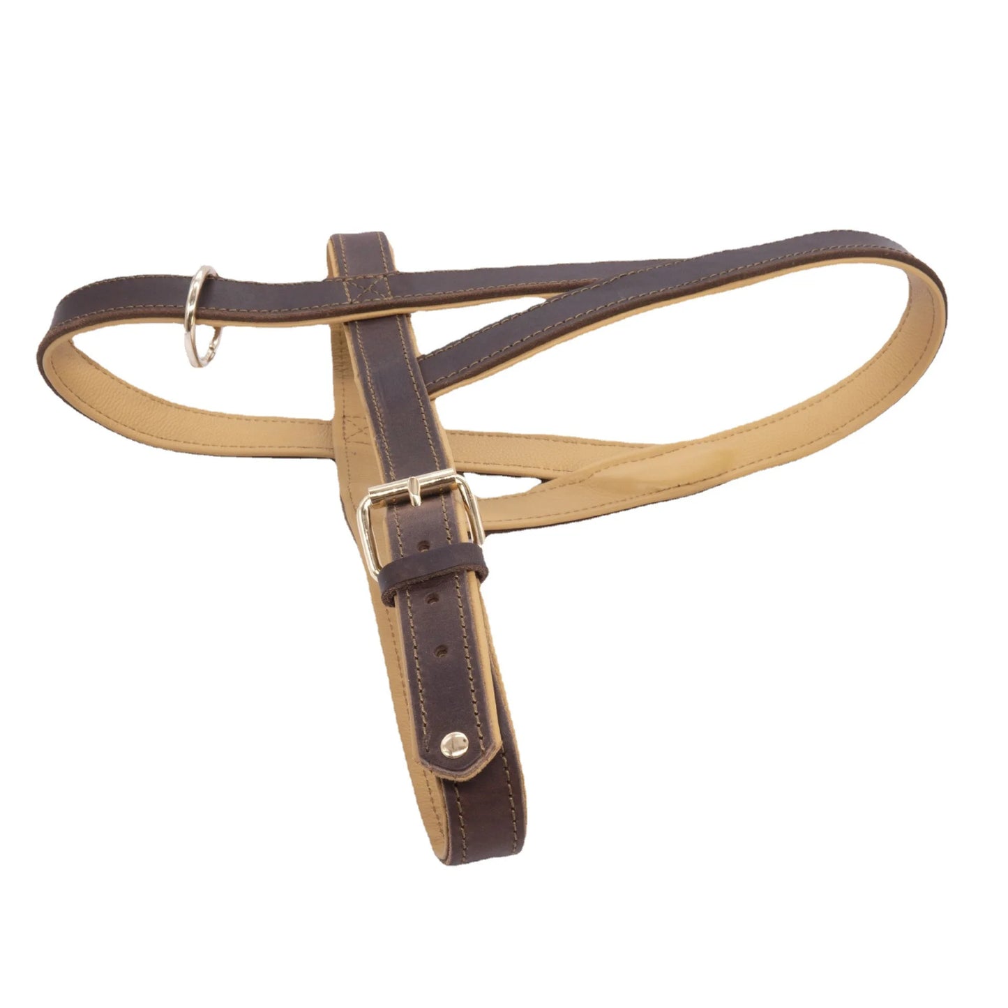 Double leather harness Saddle design Top cowhide dog harness Durable leather traction harness for large dogs
