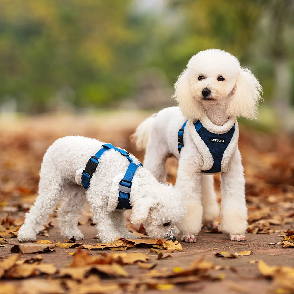 Vest-style pet leash set Small dog chest harness Teddy Bichon dog collar dog leash reflective adjustable