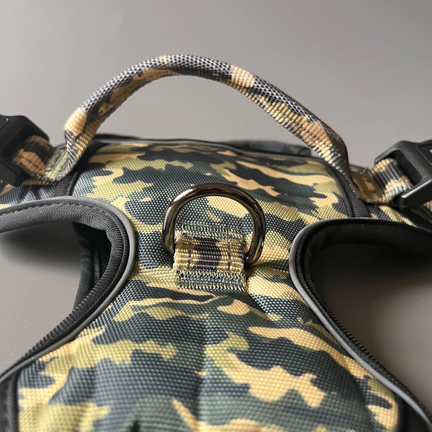 Reflective Dog Harness Leash Set Waterproof Oxford Cloth Army Green Adjustable Vest-Style Dog Collar Convenient Travel