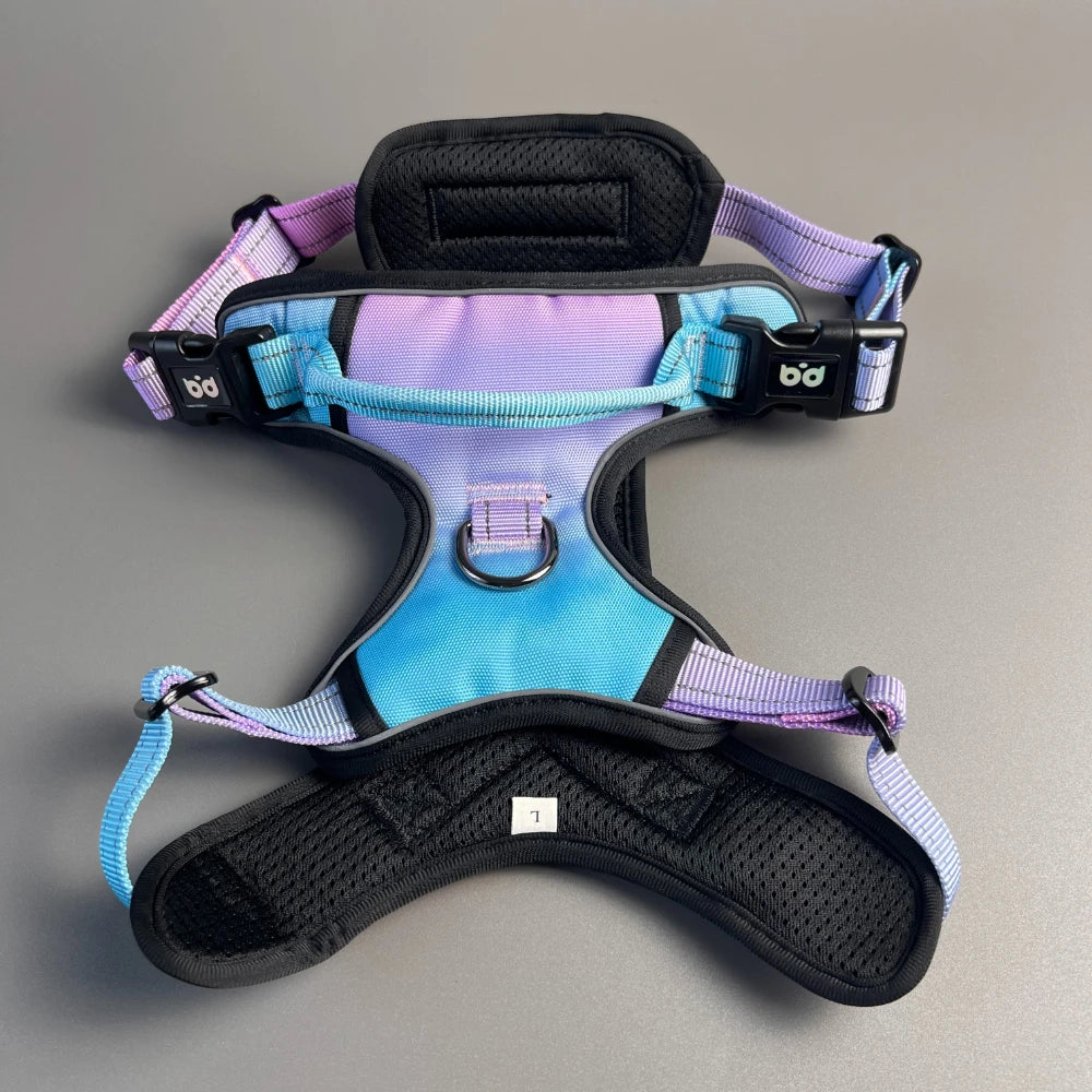 Anti slip dog harness set, waterproof Oxford cloth, breathable dog walking belt, vest style dog collar, running elastic rope