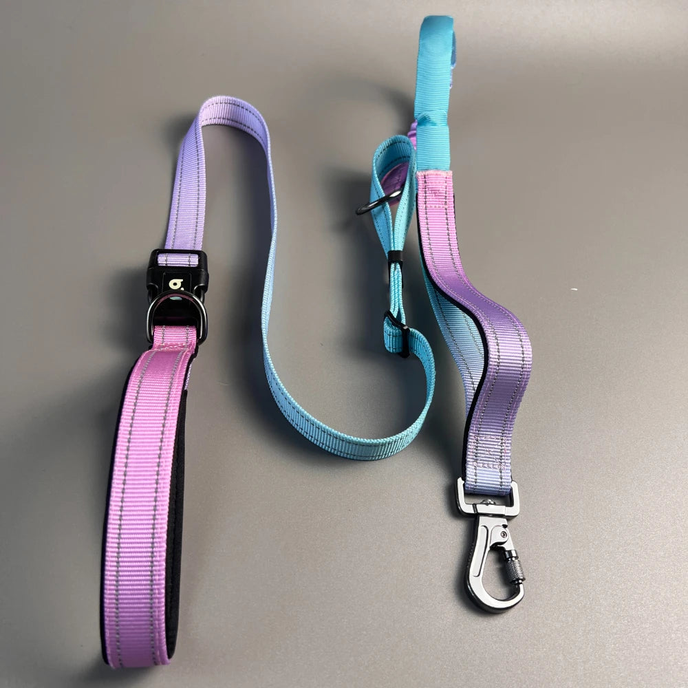 Anti slip dog harness set, waterproof Oxford cloth, breathable dog walking belt, vest style dog collar, running elastic rope