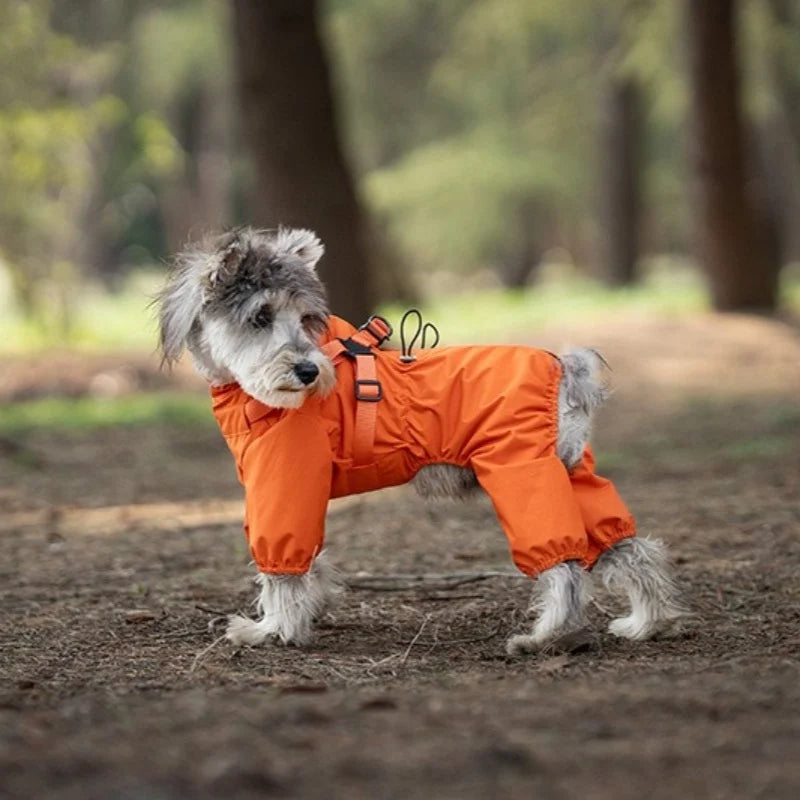 full-cover design dog raincoat dog jacket hiking snow suit for all dogs waterproof and windproof chest and back integrated