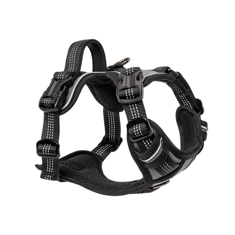No Hood Explosion Proof Dog Chest Harness Adjustable Breathable Vest-Style Leash for Medium Large Dogs Reflective Dog Harness