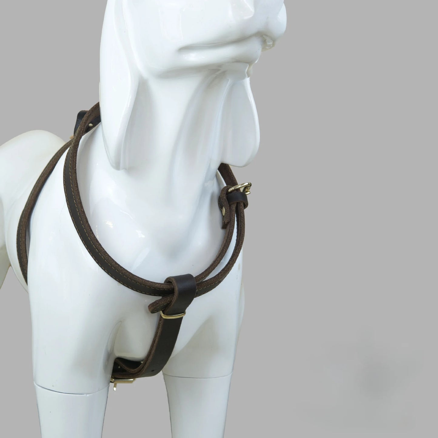 H-shaped cowhide dog harness 4.5mm thick and durable for medium and large dogs soft and non-squeezing adjustable harness
