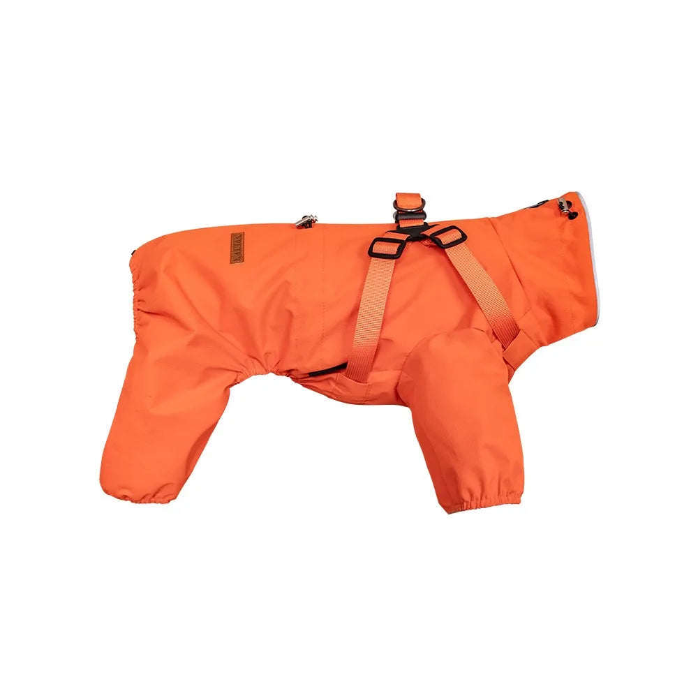 full-cover design dog raincoat dog jacket hiking snow suit for all dogs waterproof and windproof chest and back integrated