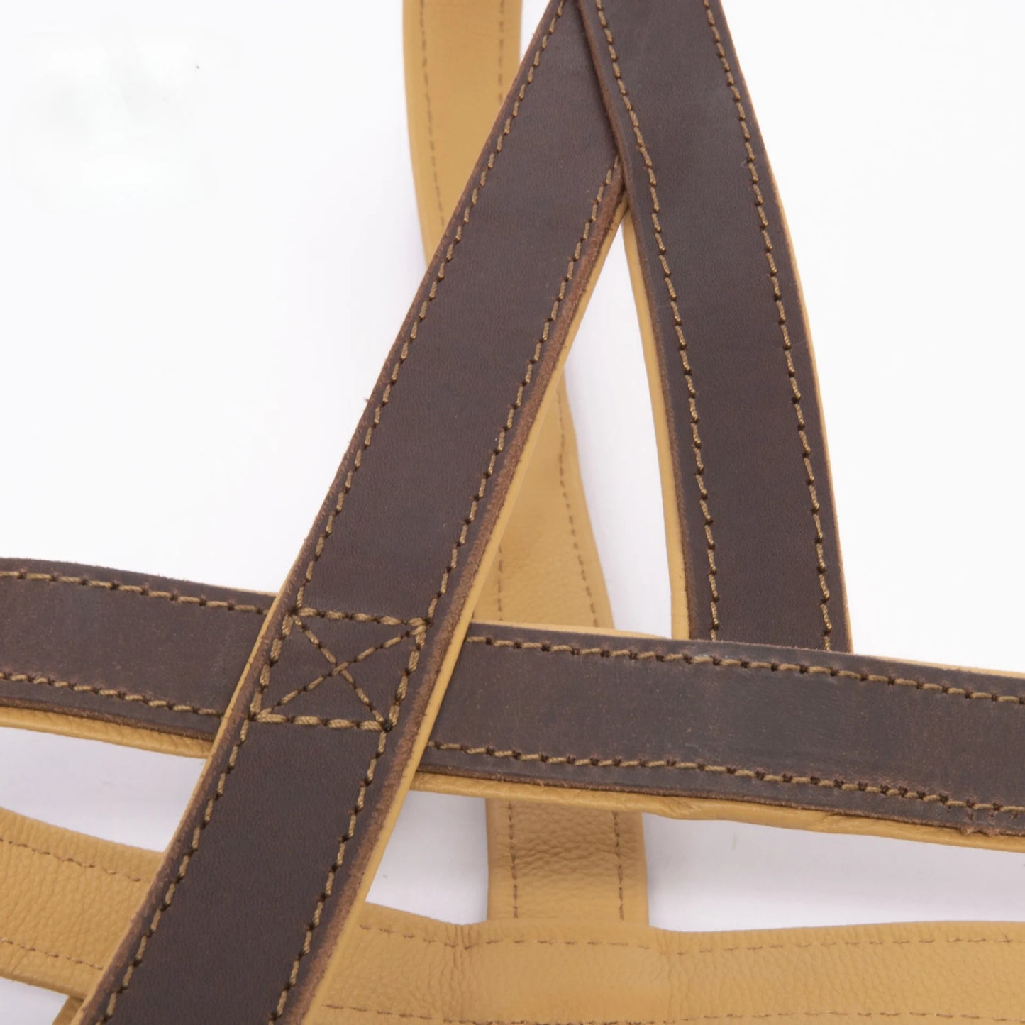 Double leather harness Saddle design Top cowhide dog harness Durable leather traction harness for large dogs