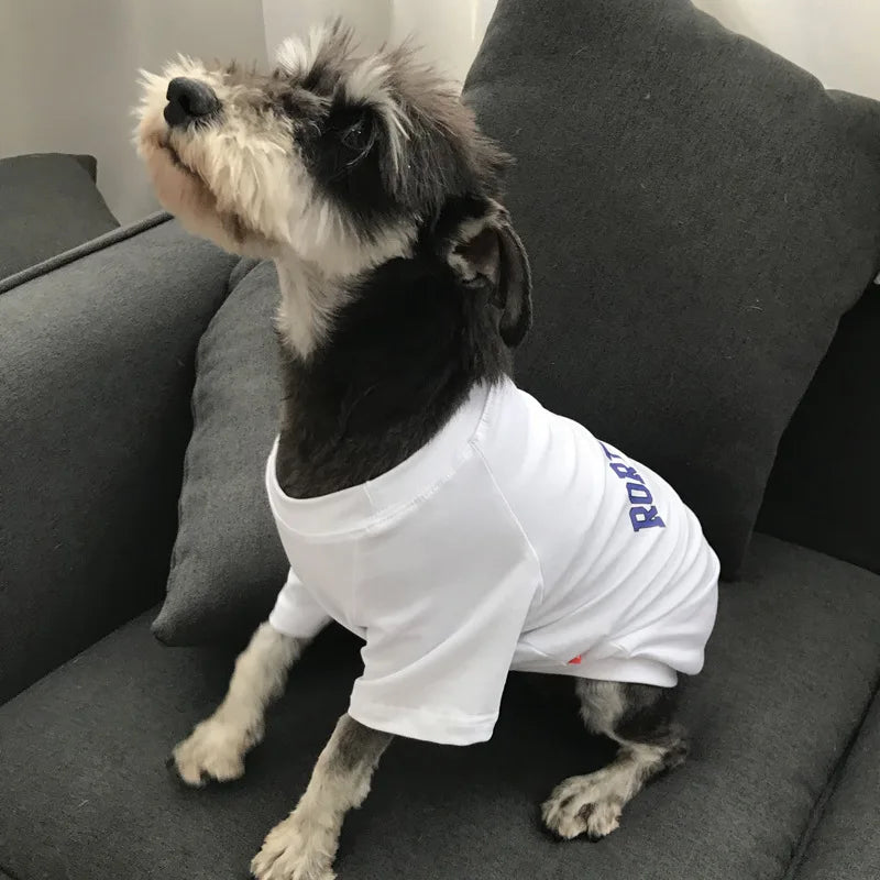 The same sweatshirt for pets and owners Thin short-sleeved two-legged T-shirt for small dogs cats French bulldogs Teddy bear