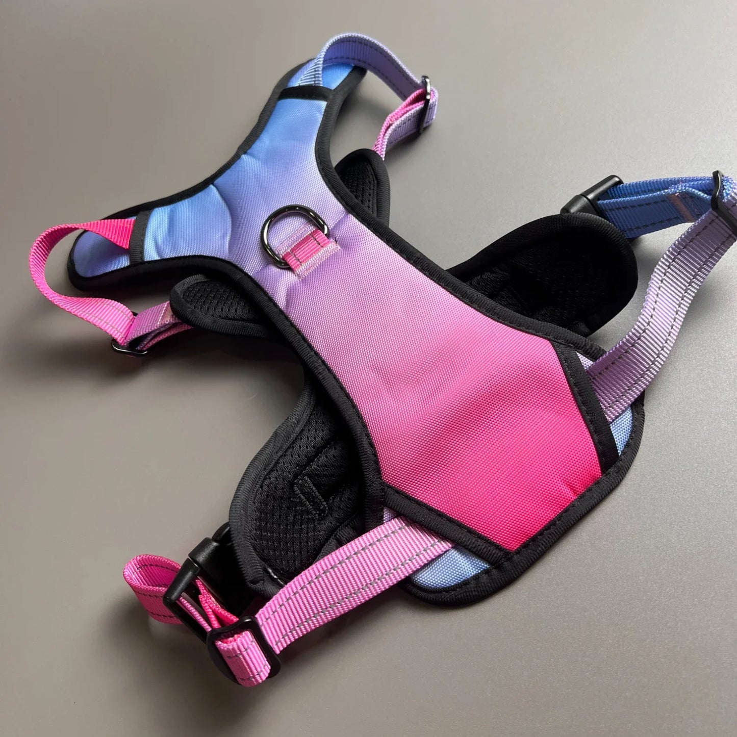 Breathable anti slip dog harness set waterproof Oxford cloth walking dog leash vest style dog collar running stretch rope