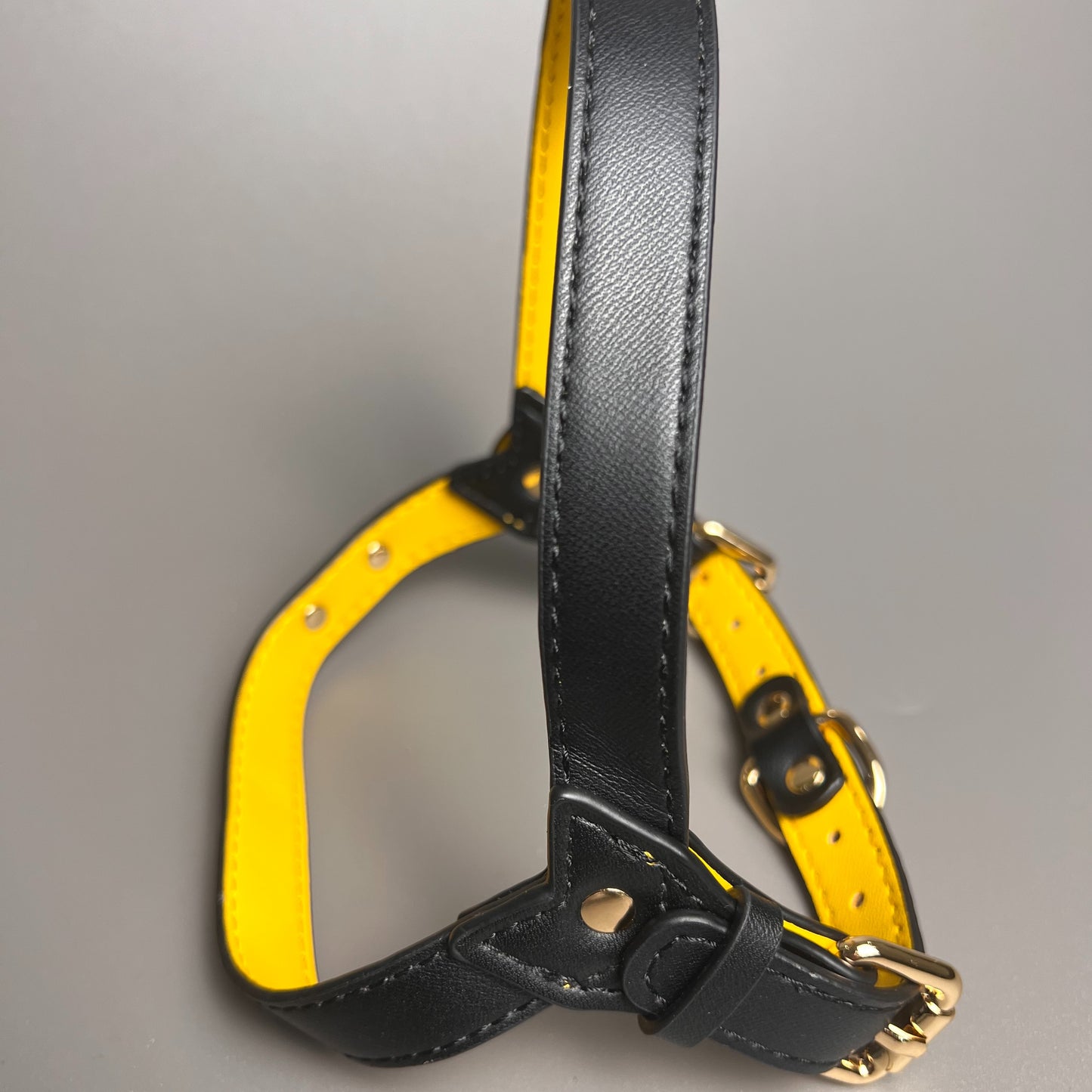 Waterproof leather dog harness set | Adjustable Y-shaped harness | Soft and comfortable Thickened metal buckle for small and medium dogs