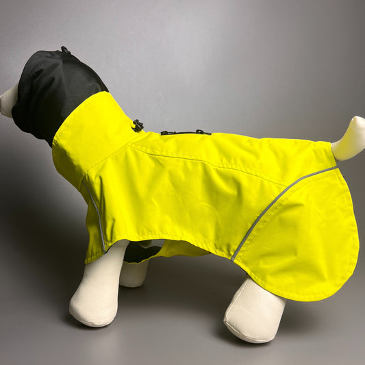 Waterproof Dog Raincoat – Lightweight Cape Design for Small to Medium Dogs – Reflective Strips, Adjustable Fit