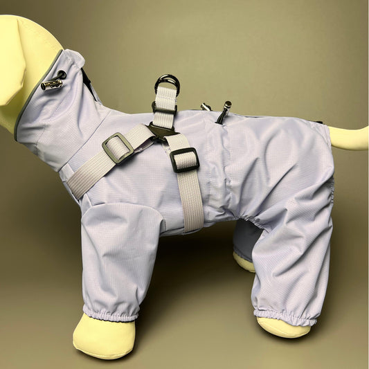 Lightweight dog raincoat | Adjustable harness | Waterproof dog jacket | Reflective at night | Fits all sizes of dogs S-6XL