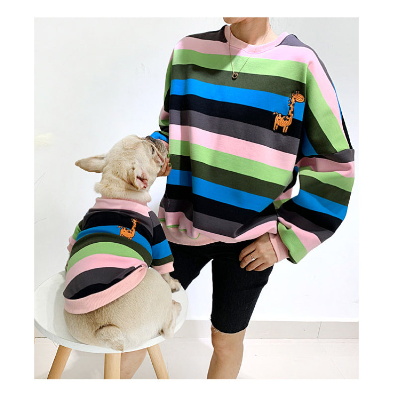 Plüschiges, warmes Sweatshirt für kleine Hunde, passende Kleidung für Haustier und Besitzer