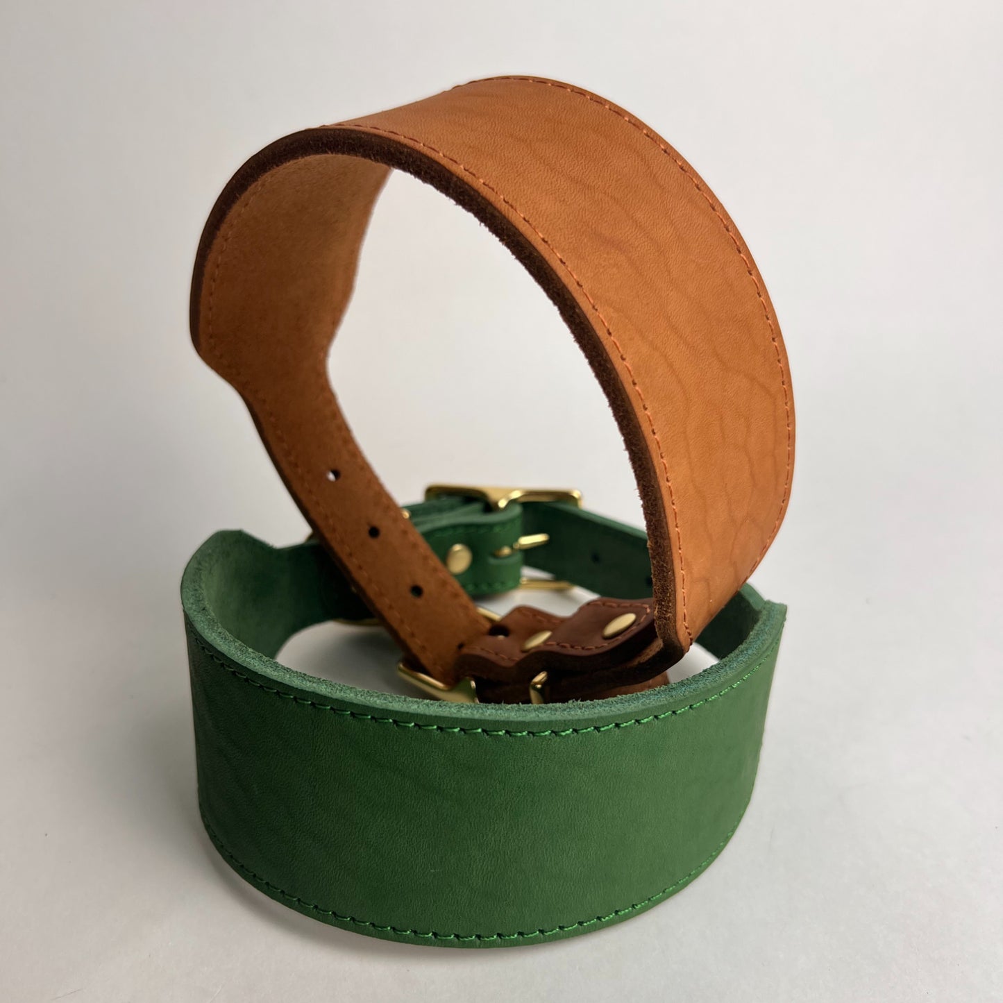 Anti-Pull Greyhound Leather Collar Natural leather soft and skin friendly