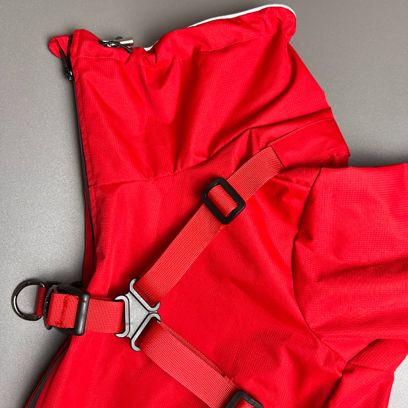 Waterproof dog raincoat | Four-legged chest-back design | Adjustable dog jacket | Reflective at night | All sizes of dogs S-6XL