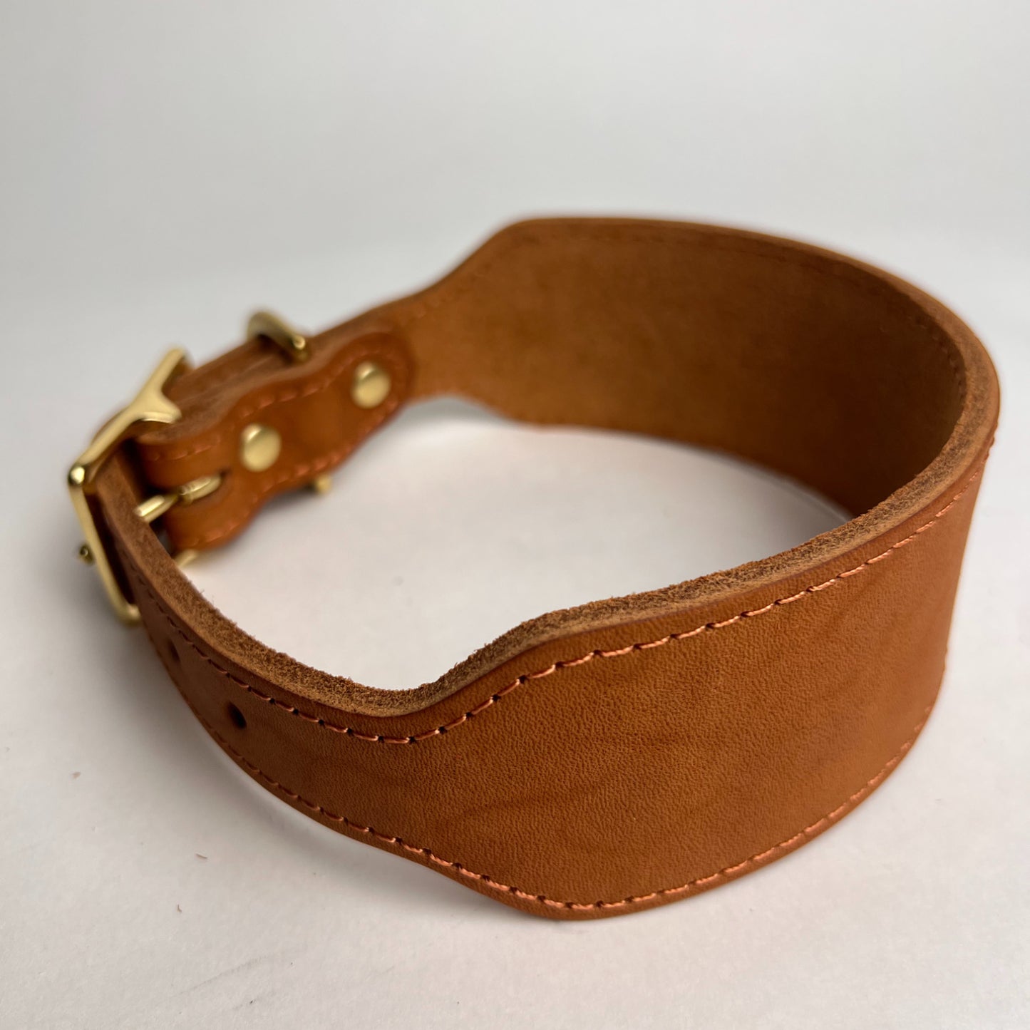Anti-Pull Greyhound Leather Collar Natural leather soft and skin friendly