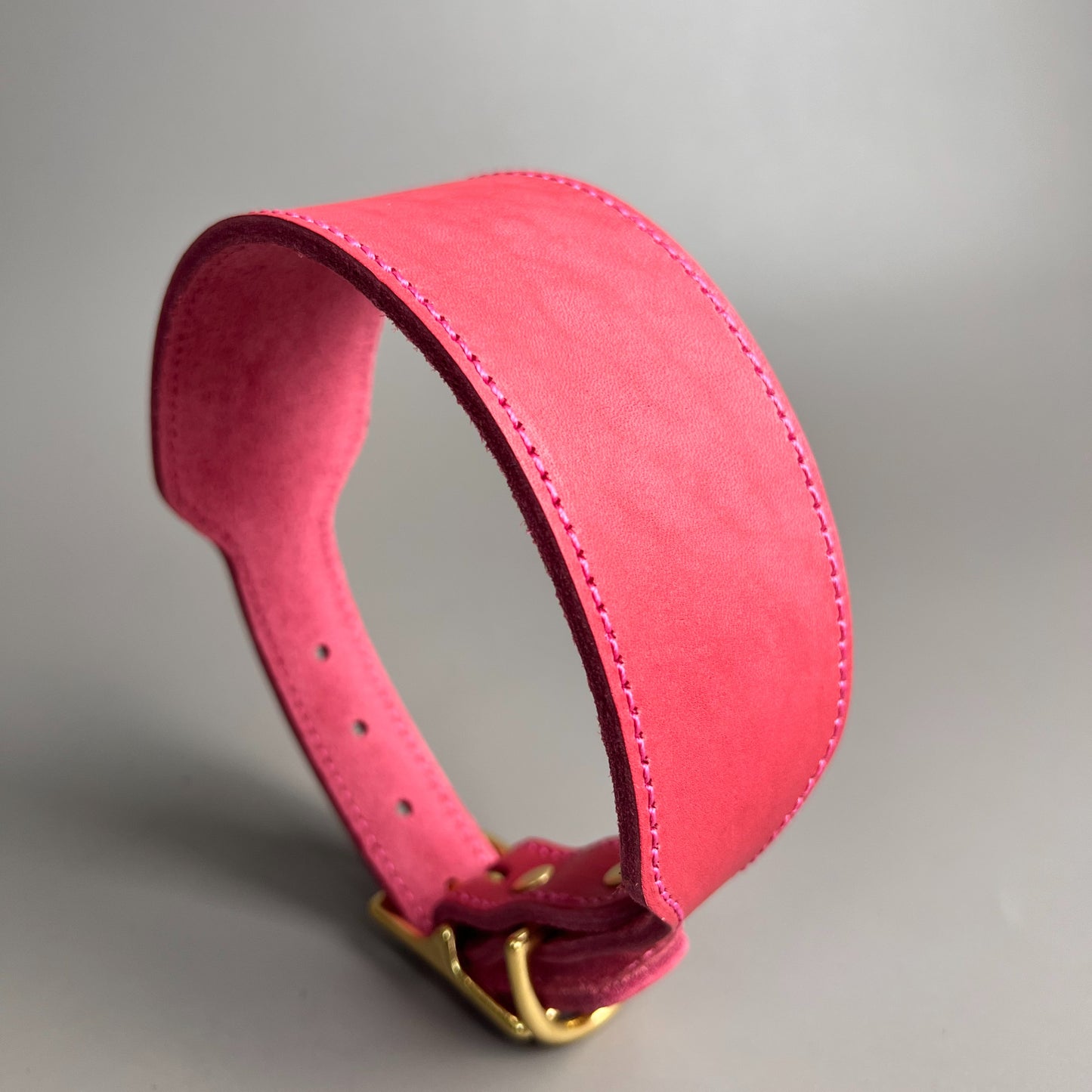 Handmade Leather Martingale Greyhound Collar | Brass Hardware