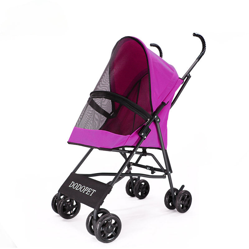 Lightweight pet stroller for dogs and cats, no installation and quick folding